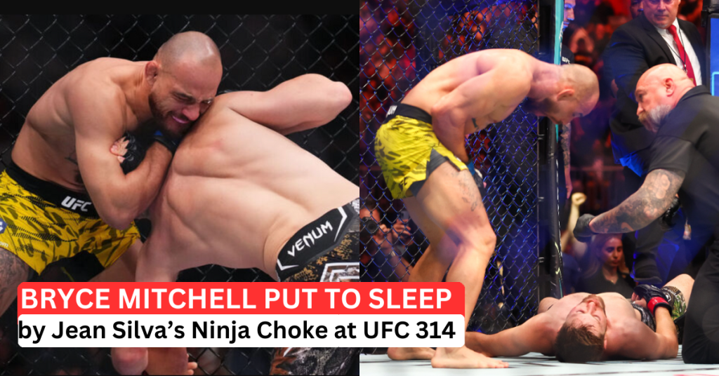 Rare Ninja Choke in the UFC: Jean Silva Chokes Out Bryce Mitchell in Vicious Style